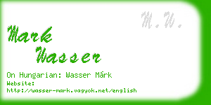 mark wasser business card